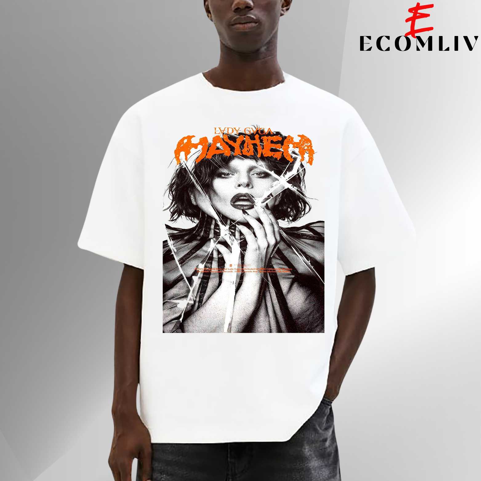 Lady Gaga Mayhem T Shirt, Pop Star Album Tee, Music Merch